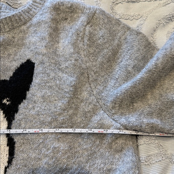 Heather Gray French bulldog / frenchie 
Knit intarsia Sweater xl - Picture 7 of 8